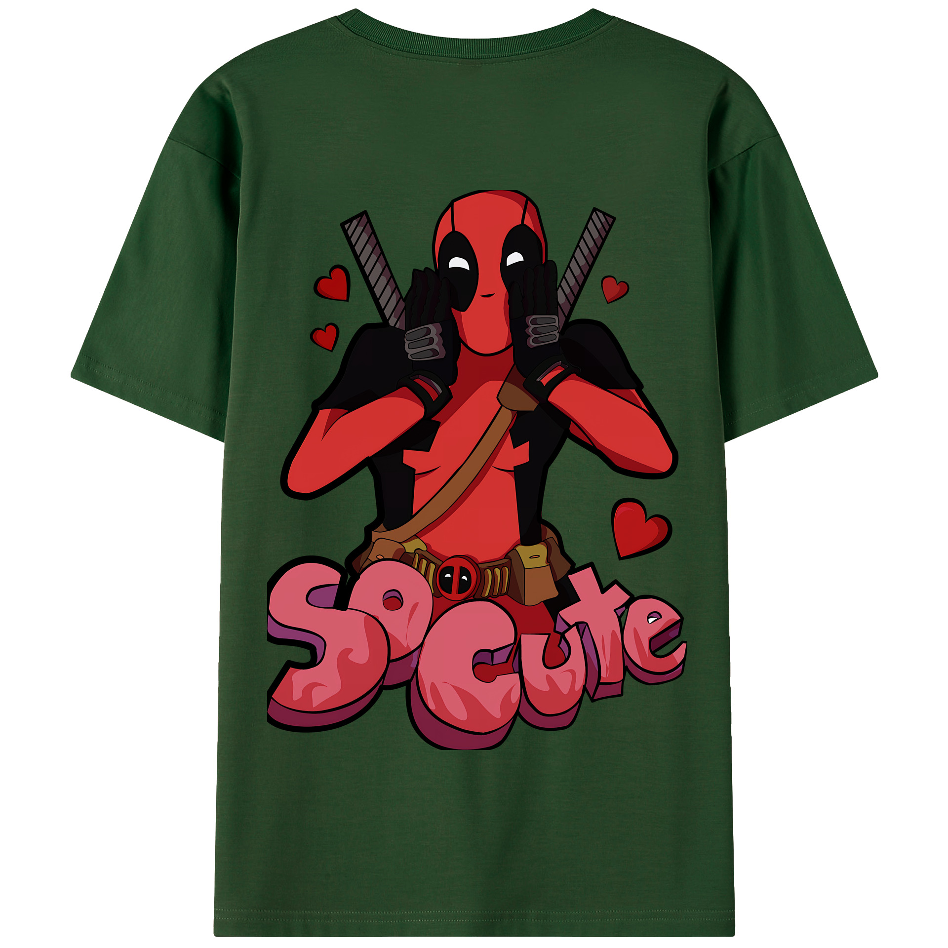 （画像用） Deadpool デッドプール 綿100％半袖Tシャツ（背面プリント）